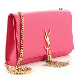 Yves Saint Laurent Classic Monogram Tassel Crossbody Leather Bag